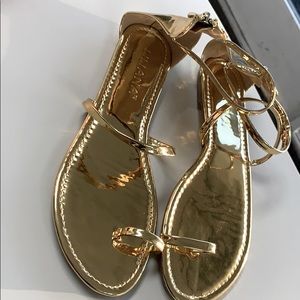Gold sandals